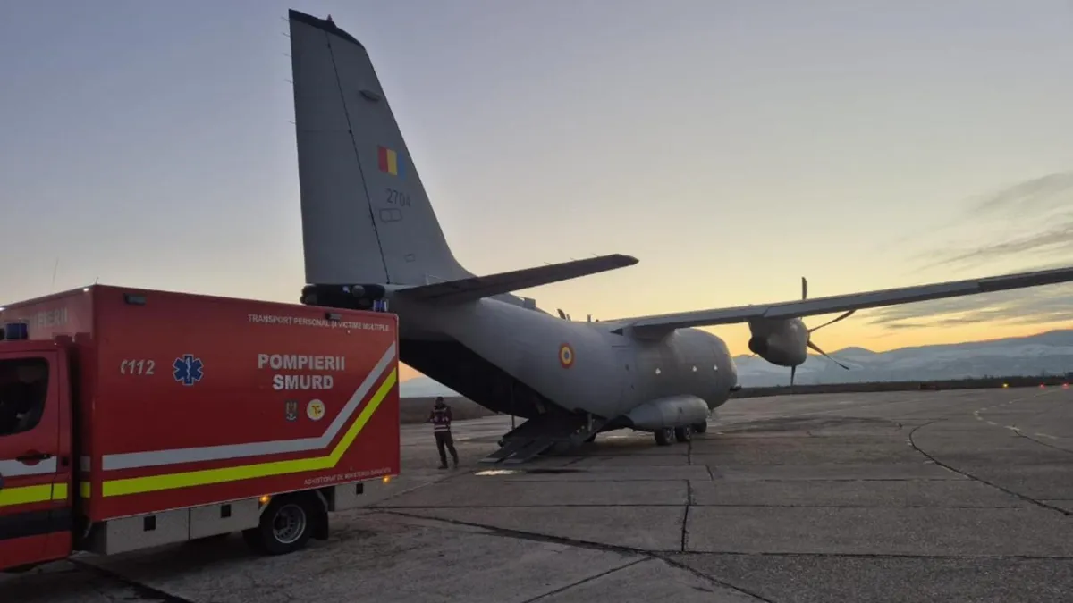 Transport medical de urgență pentru pacienți cu arsuri grave către centre specializate din Belgia