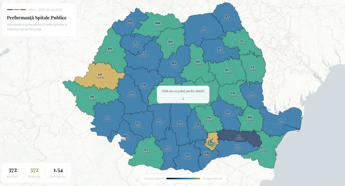 CNAS a lansat o aplicație cu date despre paturi, medici și pacienți din orice spital public